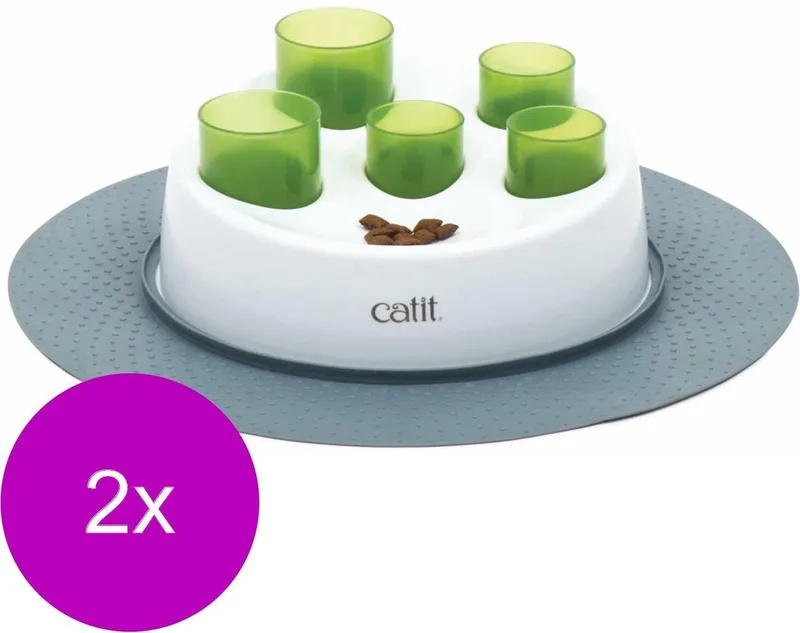 Senses Digger 2.0 - Kattenspeelgoed - 2 x 14.5x24x24.5 cm Wit de Catit en Vert – photo produit