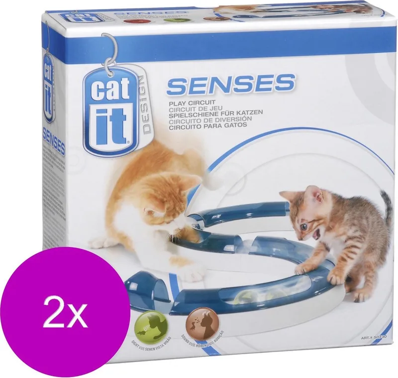 Senses Play Circuit - Kattenspeelgoed - 2 x per stuk de Catit en Blanc – photo produit