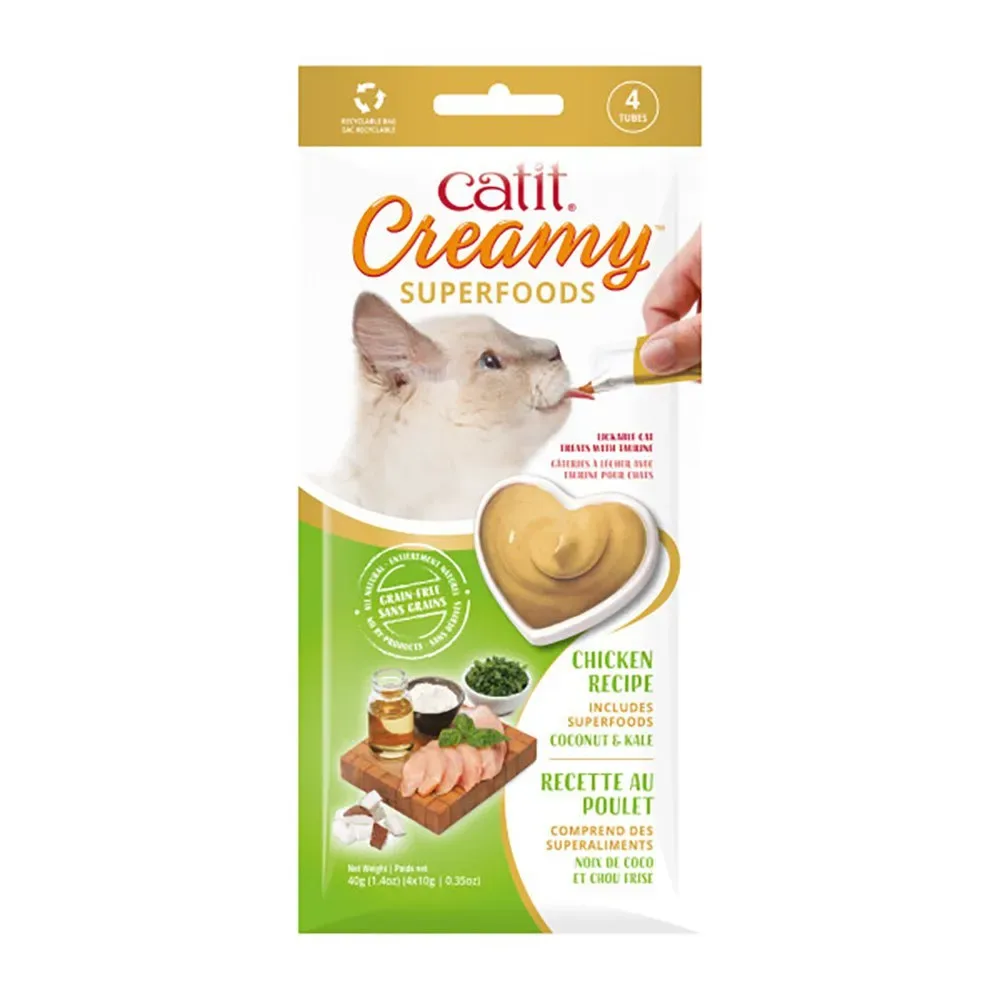 Creamy aux superaliments de poulet à la noix de coco et au chou frisé 40 GR de Catit – photo produit