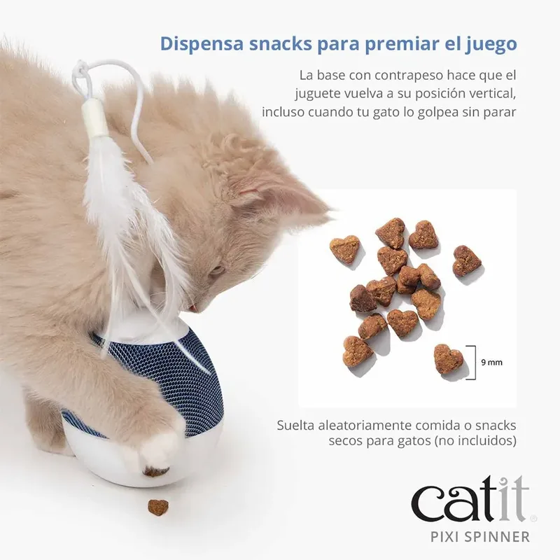 Speelgoed Voor Dieren - Kat - Ca Pixi Spinner 9x9x23cm Wit/grijs - 1st by Catit in White, Silver – product photo 4 of 6