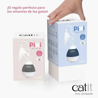 Speelgoed Voor Dieren - Kat - Ca Pixi Spinner 9x9x23cm Wit/grijs - 1st by Catit in White, Silver – product photo 6 of 6