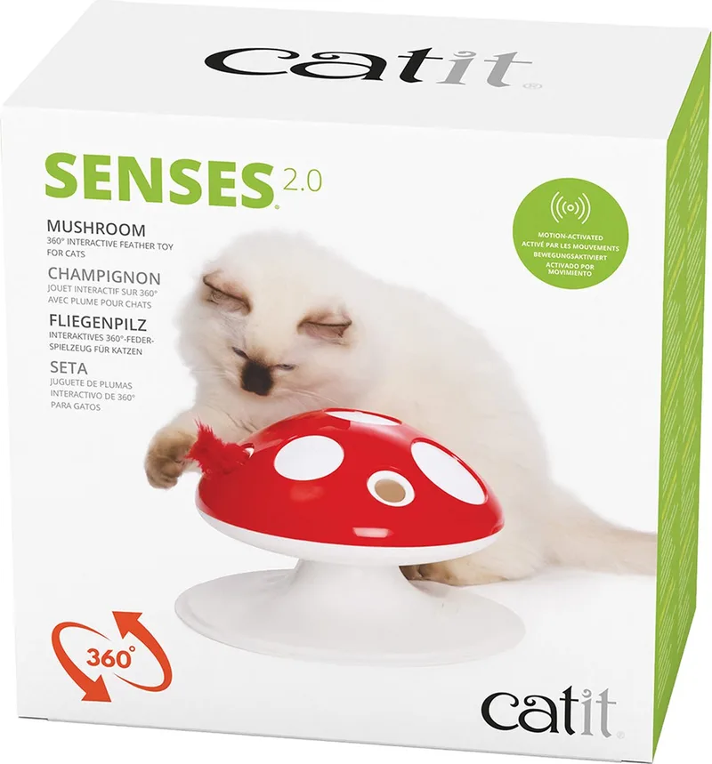 Speelgoed Voor Dieren - Kat - Ca Senses 2.0 Mushroom 24x24x15,5cm - 1st von Catit in Rot, Weiß – Produktfoto