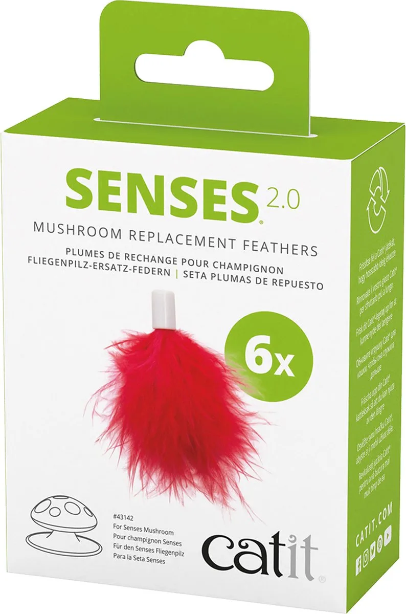 Jouet Champignon Senses 2.0 6 Pièces de Catit en Rouge – photo produit