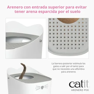 Top Entry Kattenbak – moderne bovenlader kattenbak met anti-tracking deksel en naadloos ontwerp – 52×41×47,5 cm de Catit – photo produit 3 sur 6