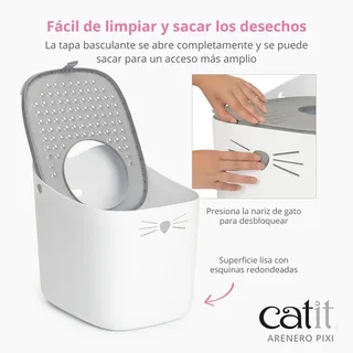 Top Entry Kattenbak – moderne bovenlader kattenbak met anti-tracking deksel en naadloos ontwerp – 52×41×47,5 cm de Catit – photo produit 4 sur 6