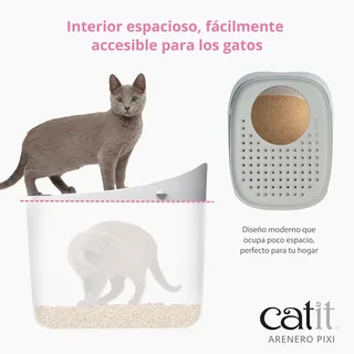 Top Entry Kattenbak – moderne bovenlader kattenbak met anti-tracking deksel en naadloos ontwerp – 52×41×47,5 cm de Catit – photo produit 5 sur 6