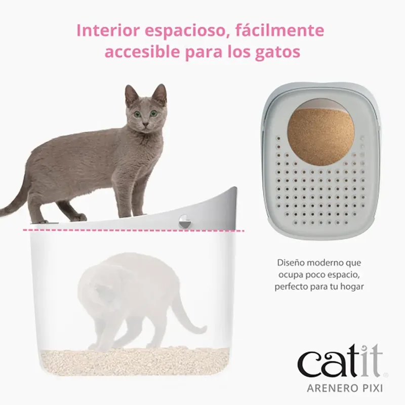 Top Entry Kattenbak – moderne bovenlader kattenbak met anti-tracking deksel en naadloos ontwerp – 52×41×47,5 cm de Catit – photo produit 5 sur 6