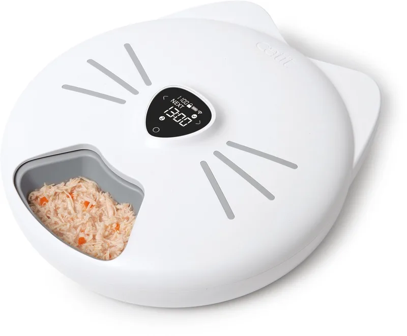 Voerautomaat Kat - Pixi Smart 6-meal Feeder - 6 x 170ml - 37 x 34.5 cm de Catit en Blanc – photo produit