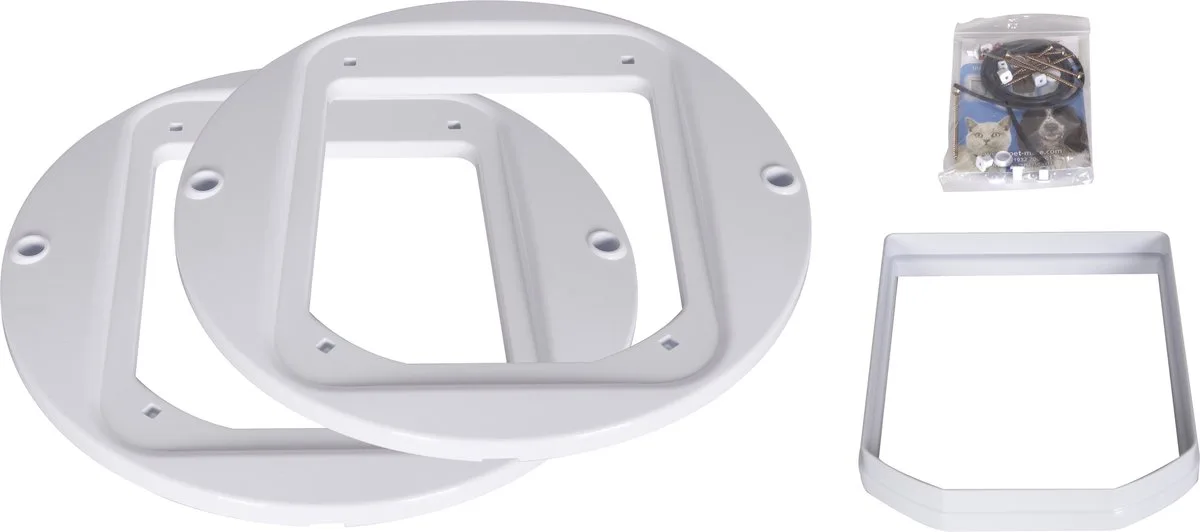 Adapterset voor Kattenluiken voor Wanden en Glazen Panelen - 361W de Catmate en Blanc – photo produit