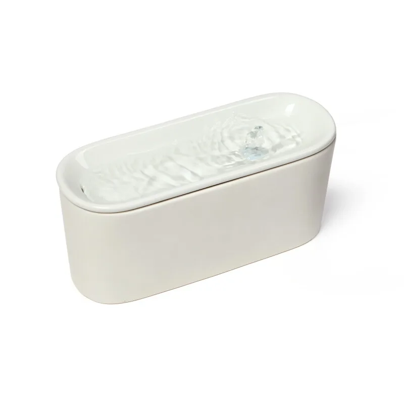 Cat Mate 800ml USB-Keramik-Katzen-Trinkbrunnen de Catmate en Gris clair, Regular – photo produit