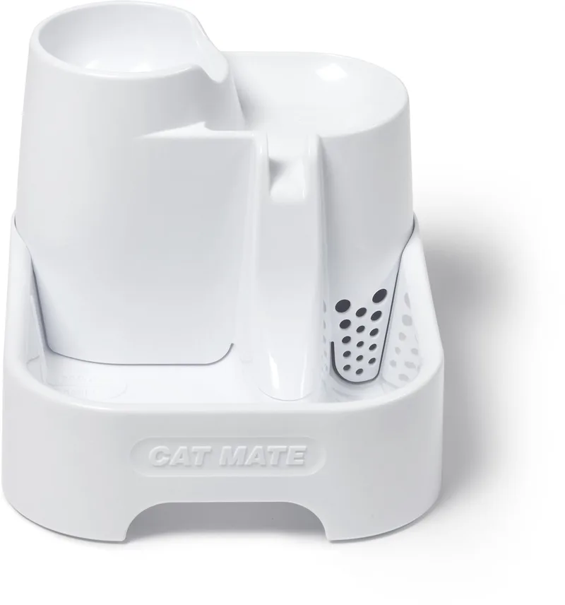 Drinkfontein 335E - met 3 Niveaus - voor Katten en Kleine Honden - 2 liter fra Catmate i Hvid – produktbillede