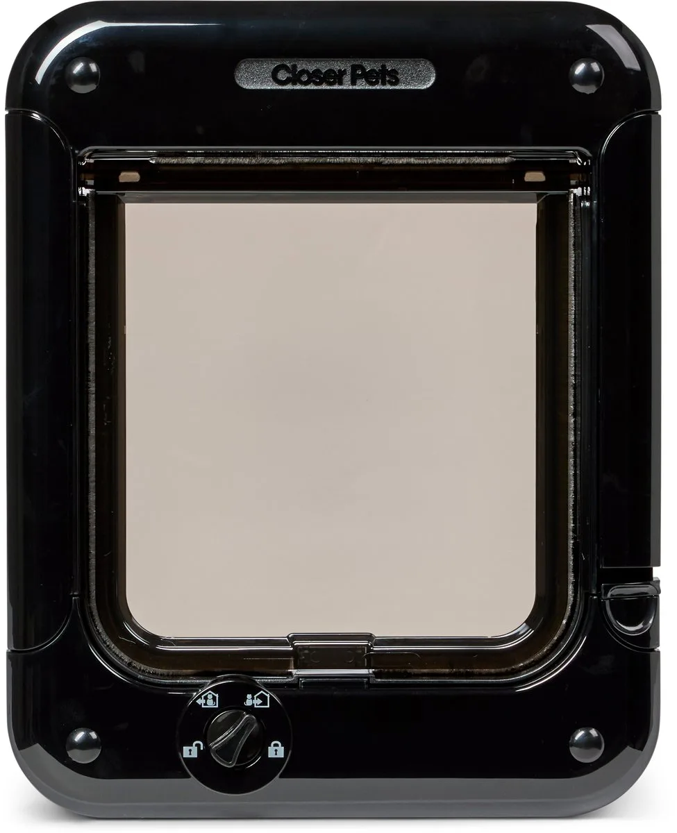 Kattenluik met 4-Voudige Handmatige Vergrendeling, 24,6 cm x 19,7 cm, 358BK by Catmate in Black – product photo