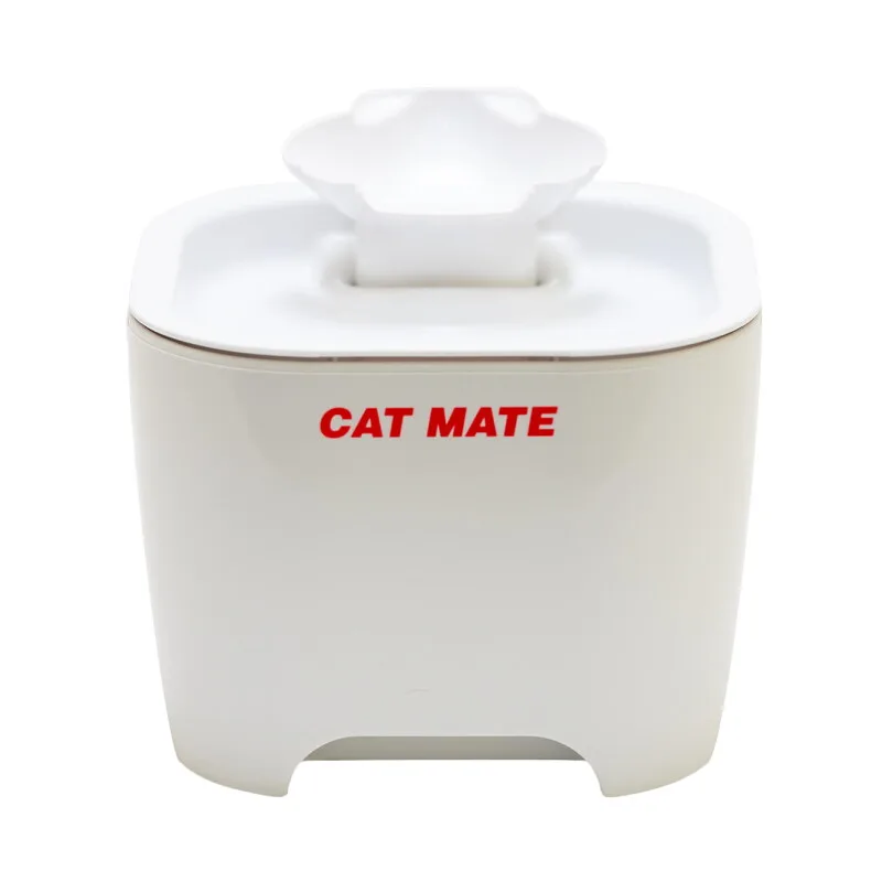 Trinkbrunnen mit zwei Ebenen für Haustiere, drei Liter — Weiß (410) von Catmate in Regular – Produktfoto