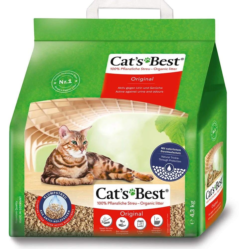 10l (ca. 4,5kg) Öko Plus / Originele Cat's Best Kattenbakvulling von Cat's Best – Produktfoto