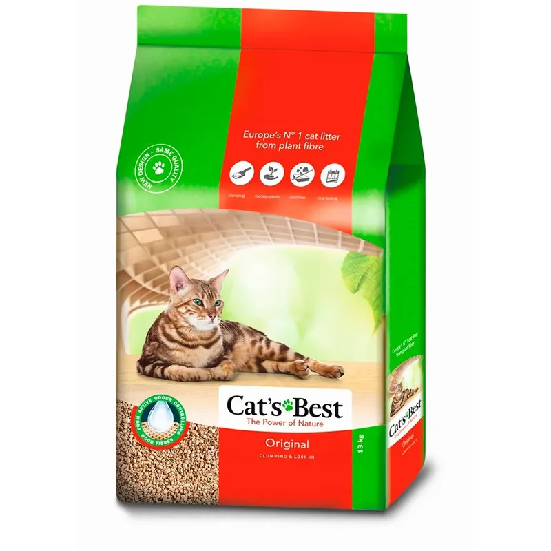 Eco Plus Original Wooden 30l Kattenbakvulling by Cat's Best – product photo