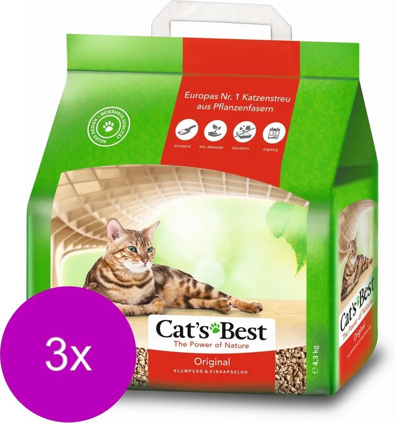 Original - Kattenbakvulling - 3 x 10 l de Cat's Best – photo produit