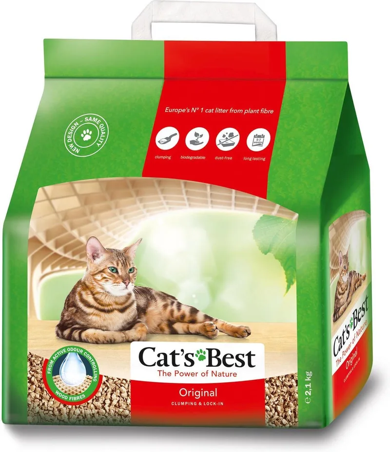 Original - Kattenbakvulling - 5l - Biologisch Afbreekbaar - Lichtgewicht von Cat's Best – Produktfoto