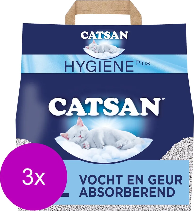 Hygiene Plus - Kattenbakvulling - 3 x 11.5 l fra Catsan – produktbillede