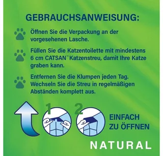 Kattenbakvulling - Natural Klontvormend - 8 L von Catsan – Produktfoto 2 von 4