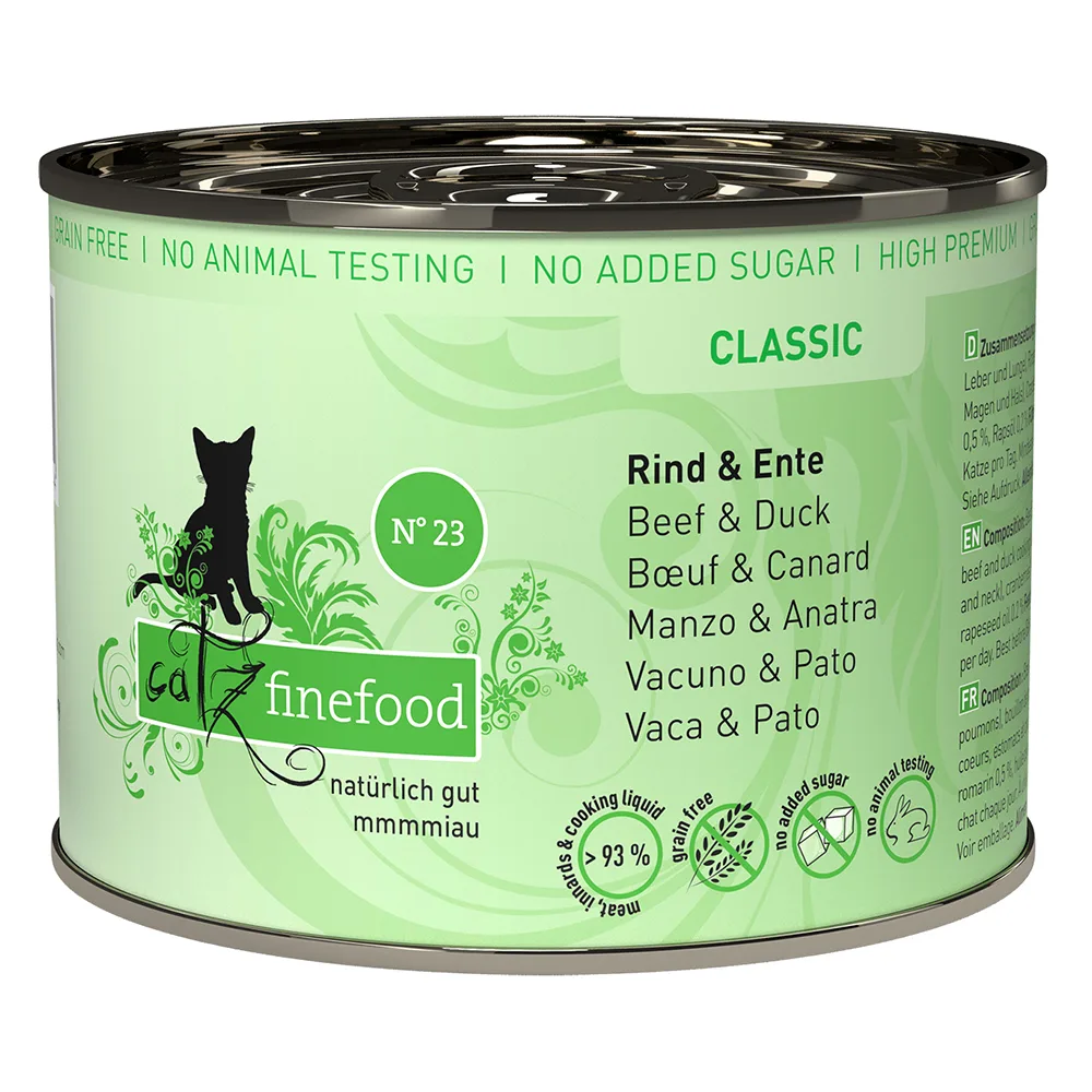 12x200g Rund & Eend catz finefood Kattenvoer nat van Catz Finefood – productfoto