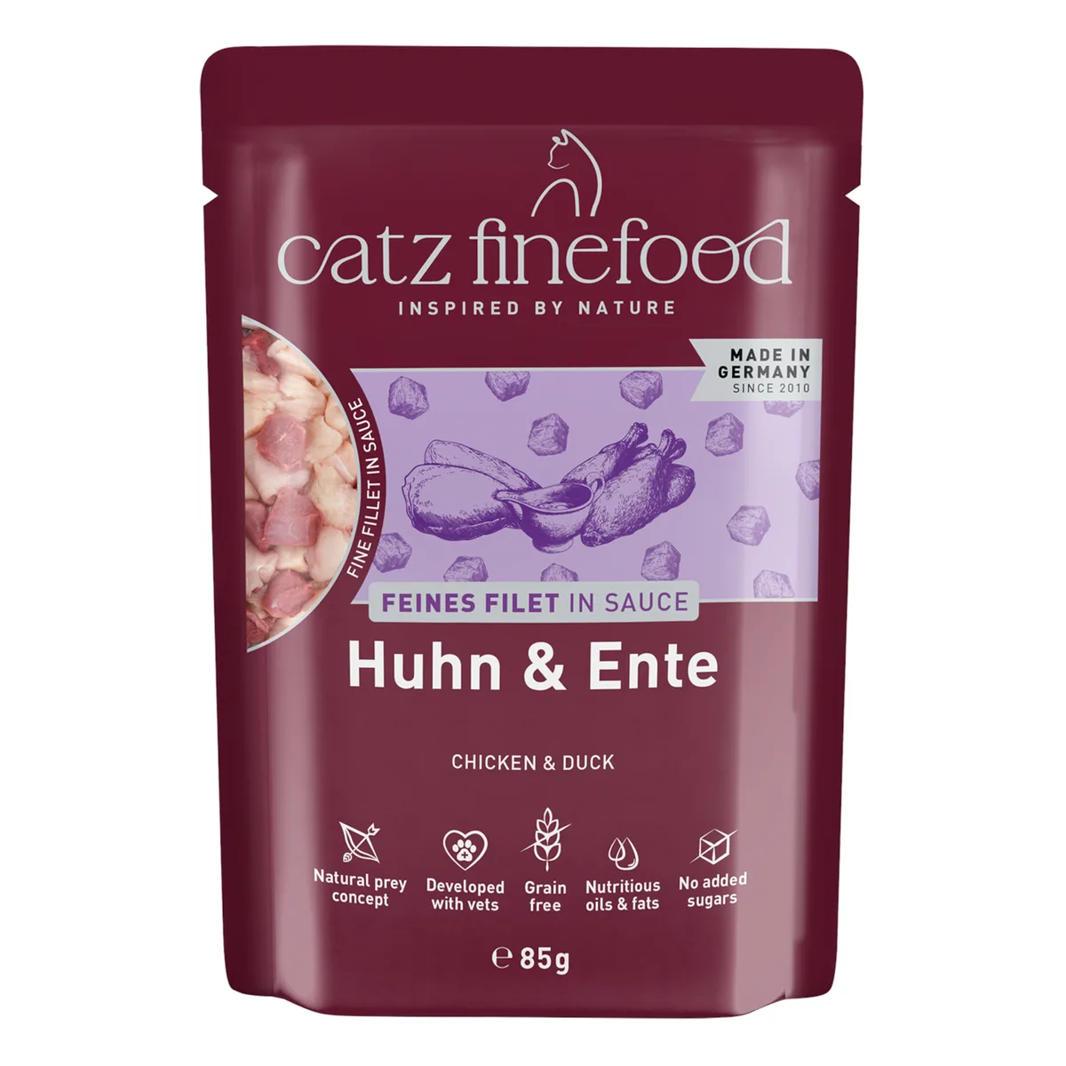 16x85g catz finefood Fijn Filet Kip & Eend Kattenvoer nat van Catz Finefood – productfoto