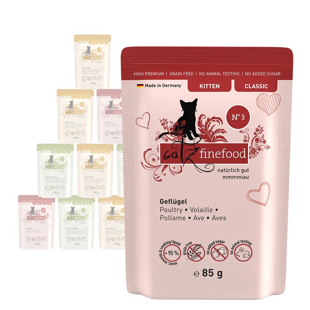 24x 85g catz finefood Kitten Mix (3 Soorten) Kattenvoer nat by Catz Finefood – product photo