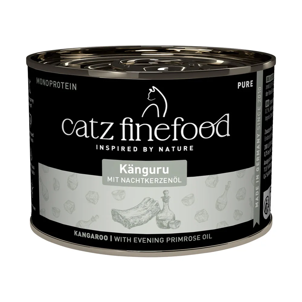 6 x 200/190 g Catz Finefood Puur Blikken Kattenvoer - No. 107 Kangoeroe (6 x 200 g) van Catz Finefood – productfoto