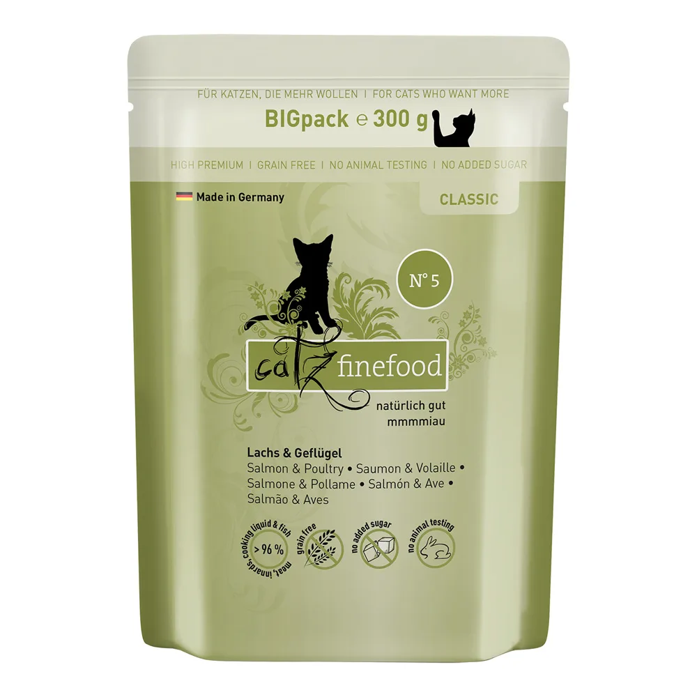 6x300g catz finefood Zalm & Gevogelte Nat kattenvoer by Catz Finefood – product photo