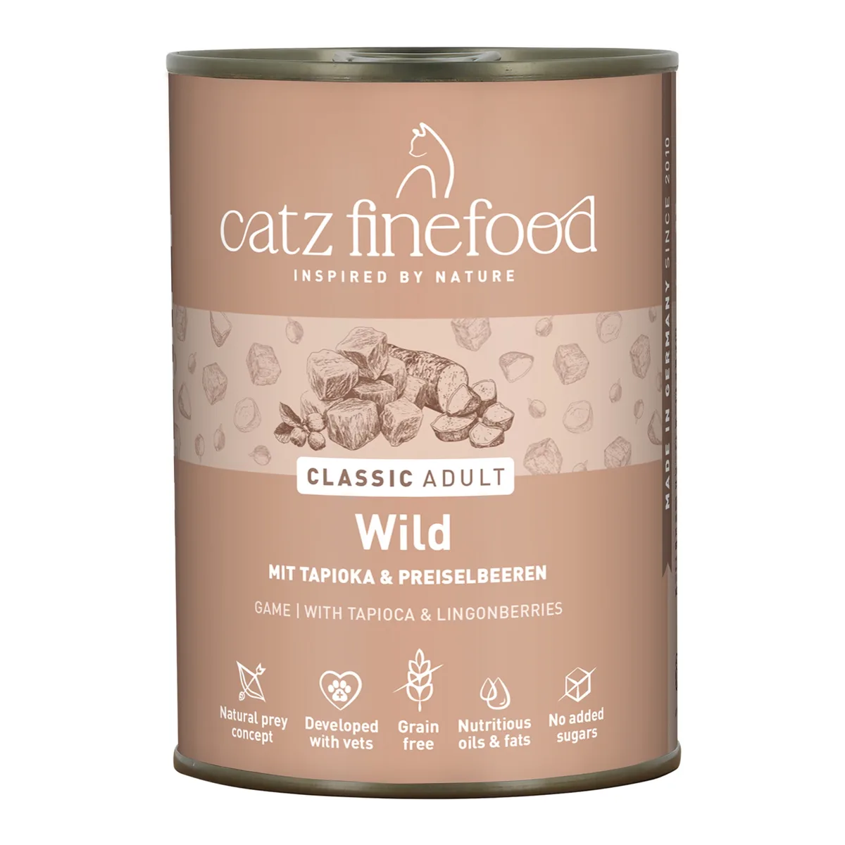 6x400 g Wild catz finefood natvoer voor katten van Catz Finefood – productfoto