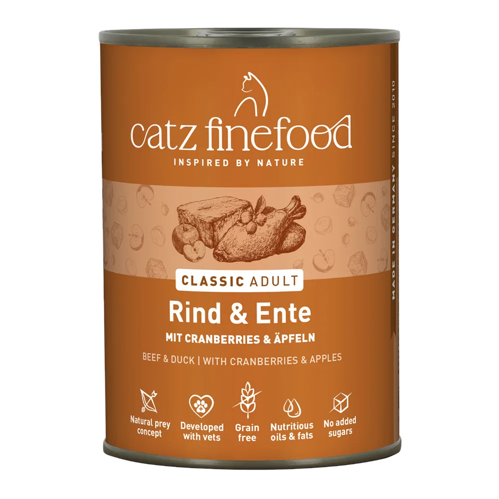 6x400g Rund & Eend catz finefood Kattenvoer nat by Catz Finefood – product photo