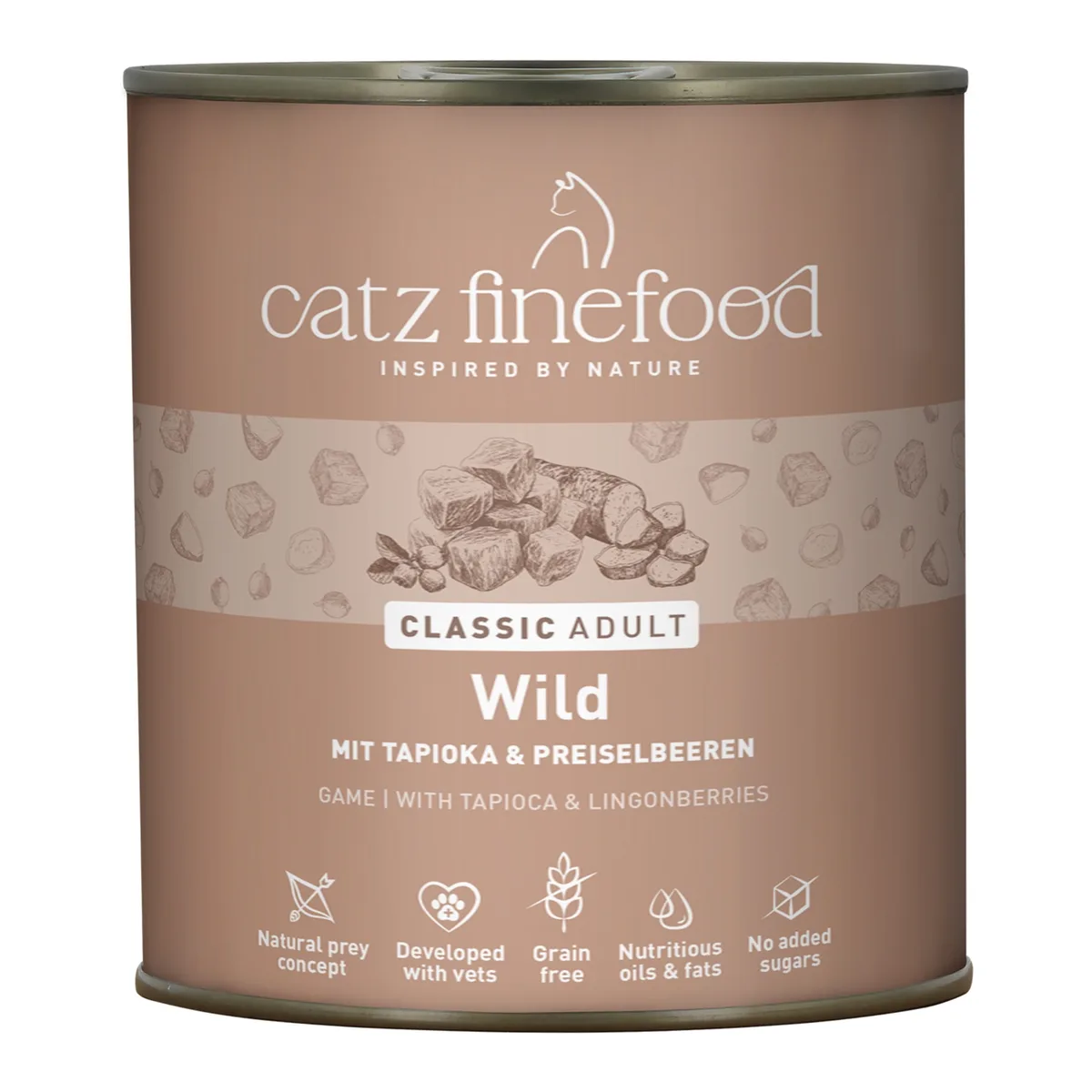 Blik 6 x 800 g Kattenvoer - Wild de Catz Finefood – photo produit