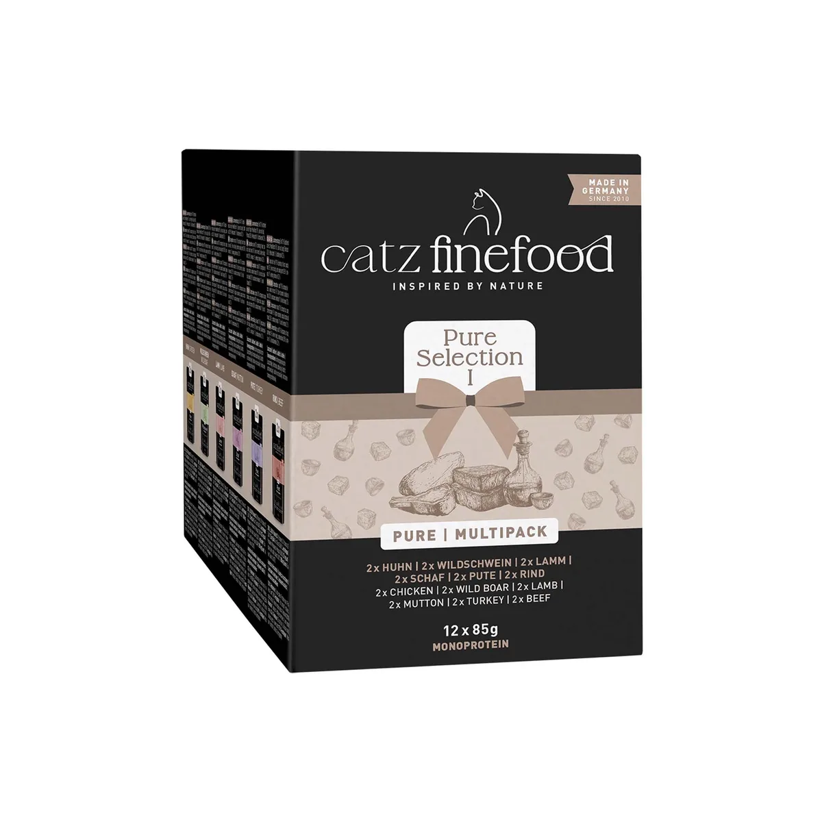 Puur Multipak Maaltijdzakjes 12 x 80/85 g Kattenvoer - Multipak 1 van Catz Finefood – productfoto