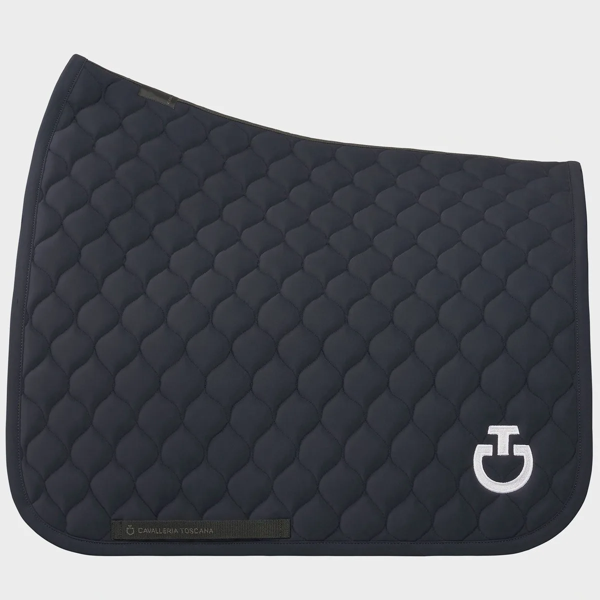 Circular Quilted Zadeldek Dressage Full de Cavalleria Toscana en Blanc – photo produit