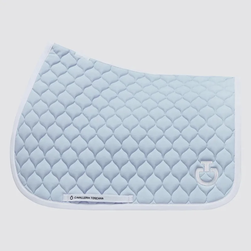 Circular-Quilted Zadeldek Jumping Full by Cavalleria Toscana in Light grey – product photo