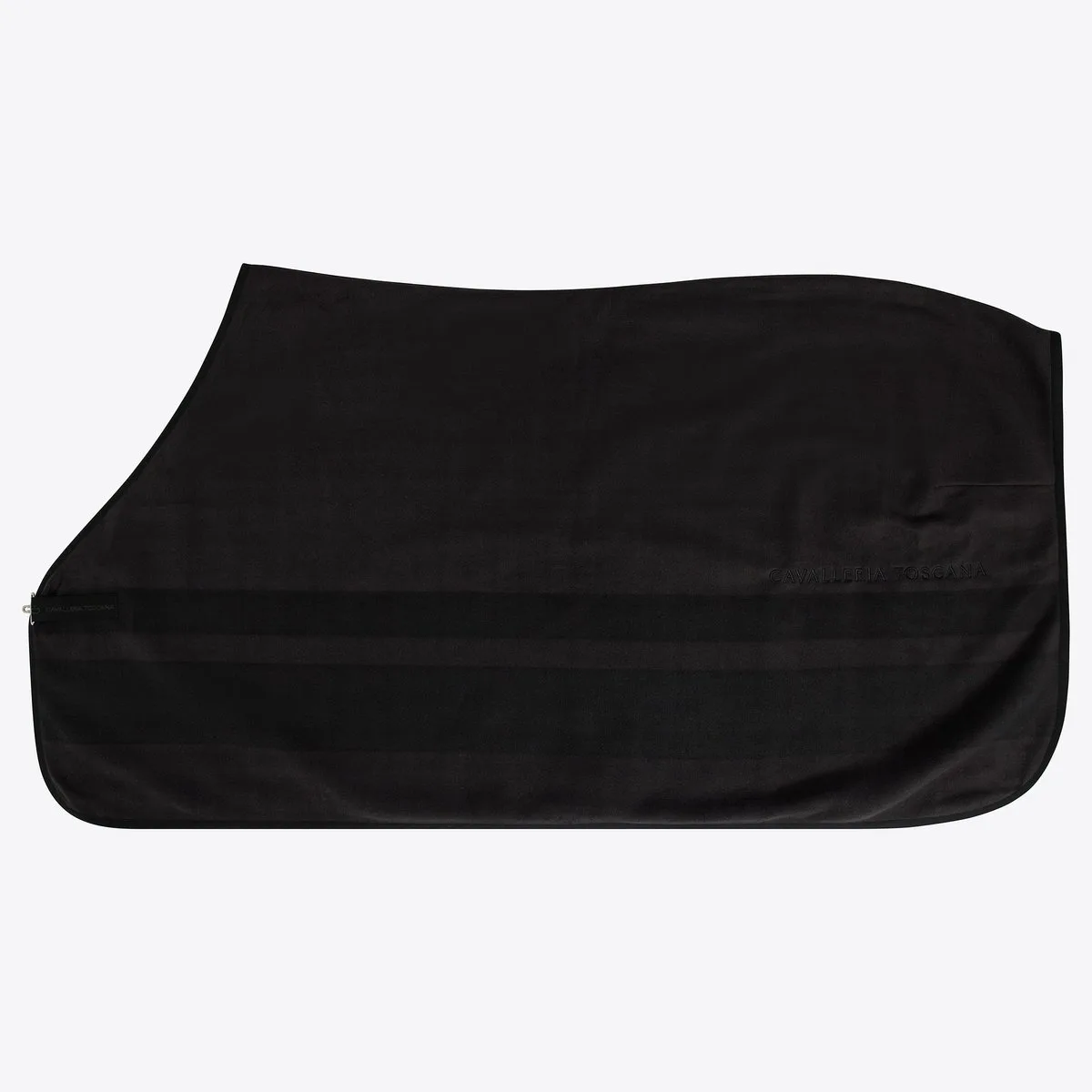 CT Fleece w/Stripes Rug fleecedeken de Cavalleria Toscana en Espresso – photo produit