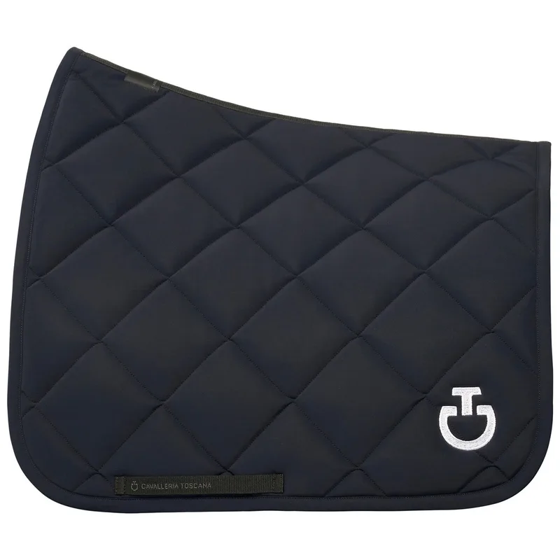 Diamond Quilted Jersey Zadeldek Full by Cavalleria Toscana in Dark blue – product photo