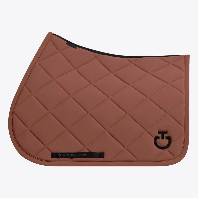 Diamond Quilted Jersey Zadeldek Full von Cavalleria Toscana in Mink – Produktfoto