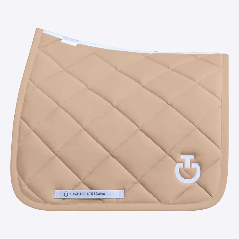 Diamond Quilted Jersey Zadeldek Full fra Cavalleria Toscana i Taupe – produktbillede