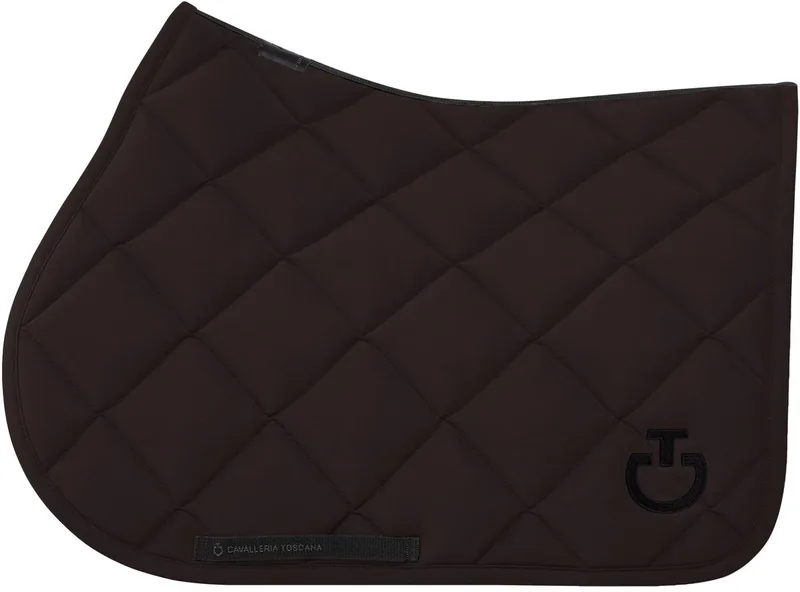 Diamond Quilted Jersey Zadeldek Jumping Full by Cavalleria Toscana in Espresso – product photo