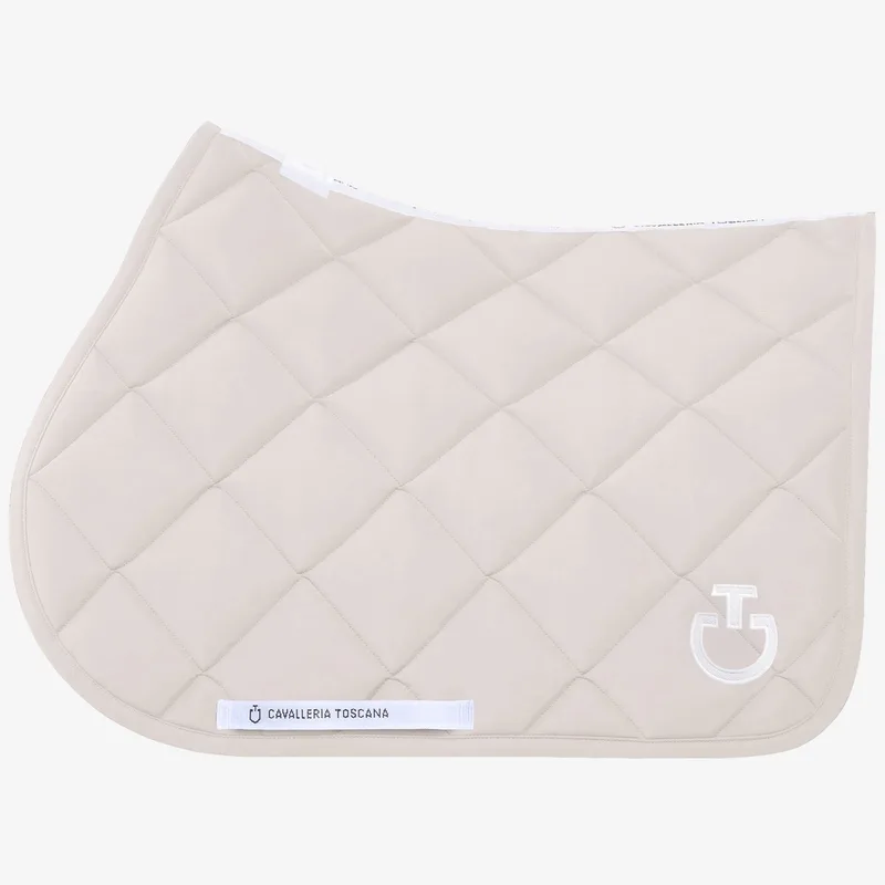 Diamond Quilted Jersey Zadeldek Jumping Full by Cavalleria Toscana in Rainy day – product photo