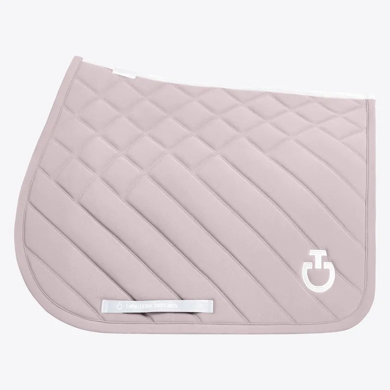 Diamonds and Lines Quilted Zadeldek Full de Cavalleria Toscana en Violet Ice – photo produit