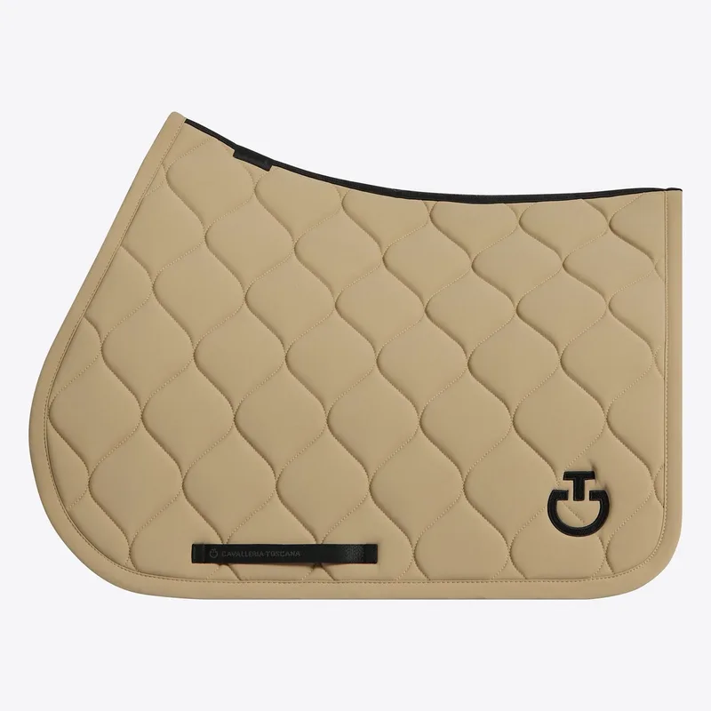 New Circular Quilted Jersey Zadeldek Jumping Full by Cavalleria Toscana in Beige – product photo