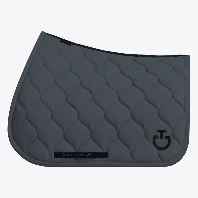 New Circular Quilted Jersey Zadeldek Jumping Full de Cavalleria Toscana en Charcoal – photo produit