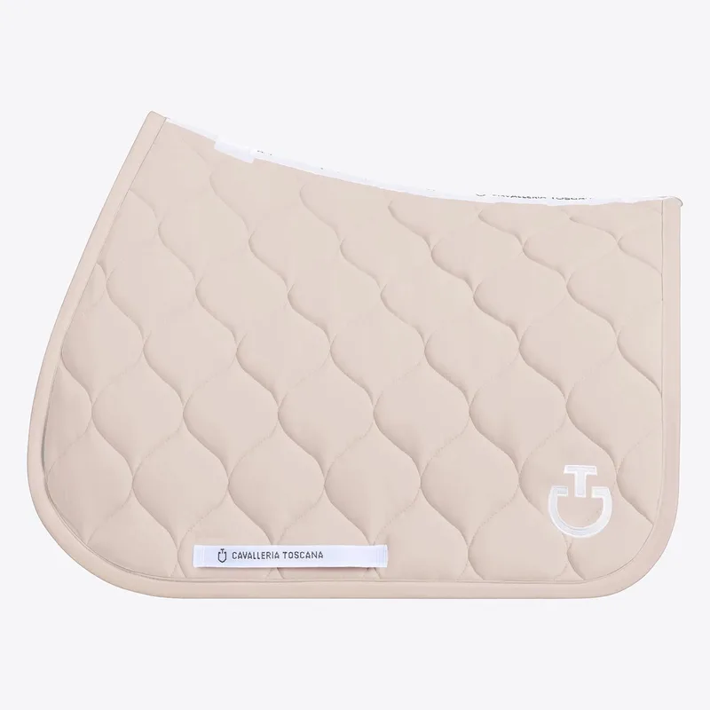 New Circular Quilted Jersey Zadeldek Jumping Full von Cavalleria Toscana in Rainy day – Produktfoto