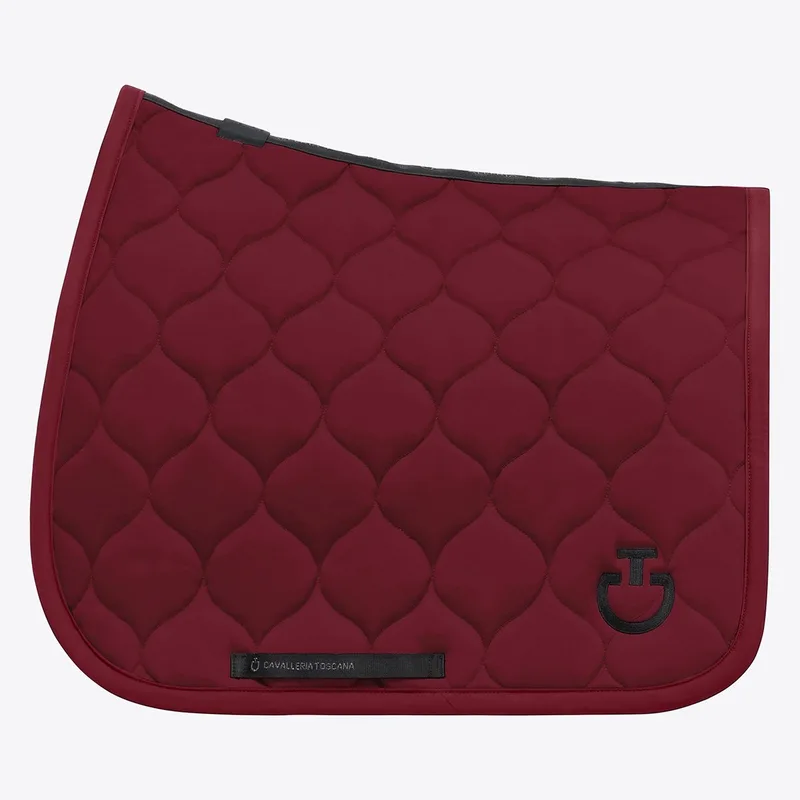 New Circular Quilted Jersey Zadeldek Pony von Cavalleria Toscana in Weiß – Produktfoto