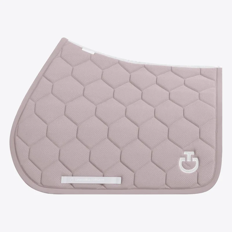 Quilted Jersey Perfored Zadeldek Full de Cavalleria Toscana en Violet Ice – photo produit