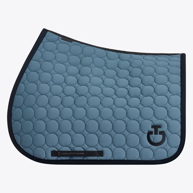 Zadeldek Circle Quilted Jump - Full by Cavalleria Toscana in Mouse Grey – product photo