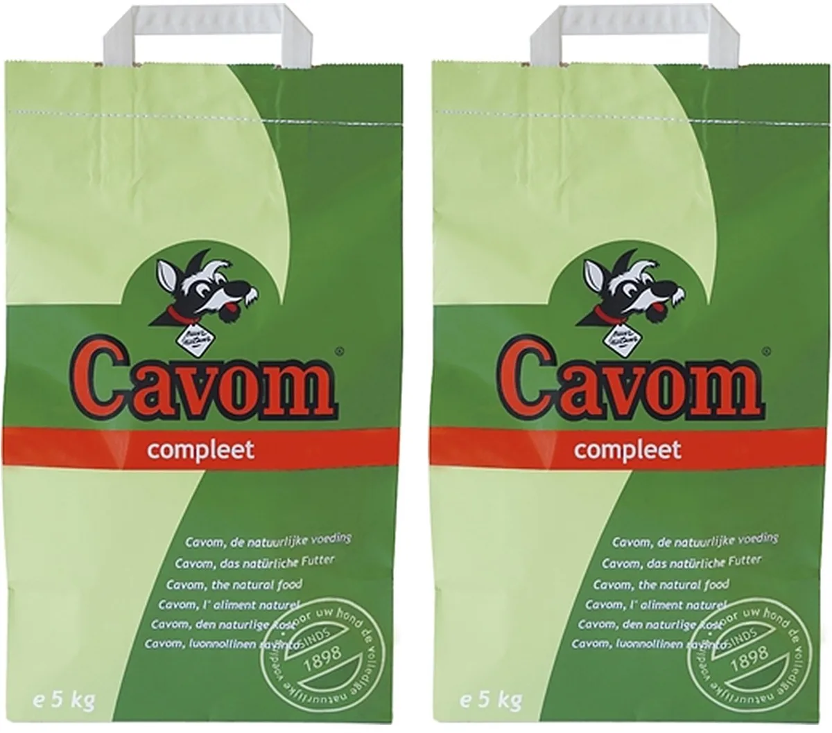 2x Cavom Compleet Hondenbrokken 5 kg - Volledige Voeding voor Volwassen Honden - Licht Verteerbaar - Rund & Lam van Cavom – productfoto