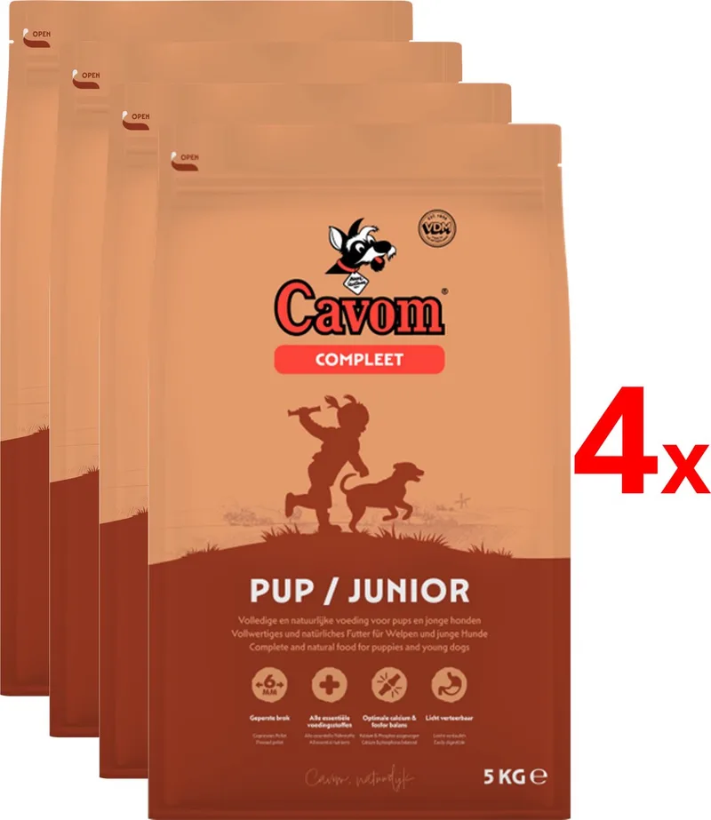 Compleet - Hondenvoer - Puppy/Junior - 4x5kg by Cavom – product photo