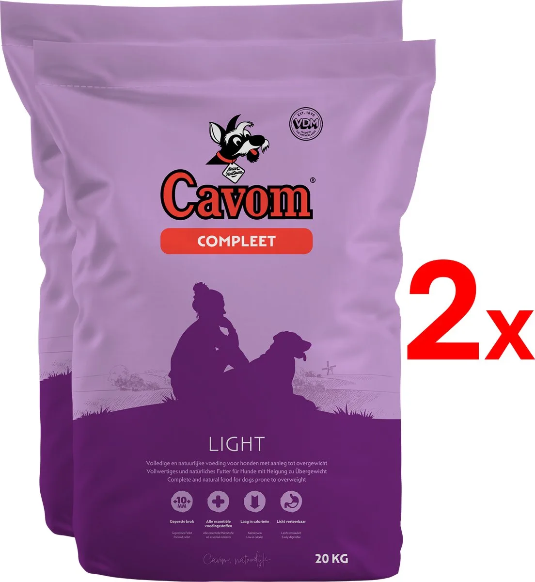 compleet Light - geperste brokken - 2x 20kg van Cavom – productfoto